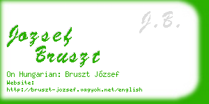 jozsef bruszt business card
