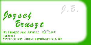 jozsef bruszt business card